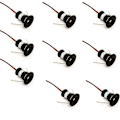 Miniatyrbillede 1 af 5: Sort 9 stk. Mini 12v 1w Led Loft Indbygningsspots Ip65, 3000k (120, Varm Hvid).