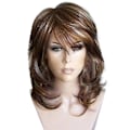 Miniatyrbilde 4 av 4: Wig Salg Medium Side Bang Markert Lagdelt Lett Krøllet Syntetisk Parykk