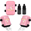 Miniatyrbillede 1 af 6: 2-i-1 Rulle Digital Undervisningsstempel Addition og Subtraktion Matematik Rullestempel, Matematikøvelser inden for 100, Genanvendelig (Pink)