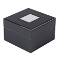 Miniatyrbillede 3 af 5: Sortlakerede Træ High-end Urkasse Mærke Ur Display Kasse Firkantet Kasse black