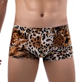 Pikkukuva 5 / 5: Seksikkäät miesten alushousut bokserit Homme käärmekuvio leopardikuvioiset pikkuhousut hengittävät U Convex -pussialushousut Cueca Calzoncillo M-xxl greyleopard M