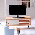 Miniatyrbillede 3 af 5: Dukkehustv / Tv-stativ 1:12 1:6 Stue-tv