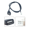 Pikkukuva 4 / 5: 2kpl 4-nastainen+6-nastainen liitin USB-kaapeli Autoradion stereolle 1m USB-kaapeli USB-sovitin