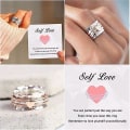 Miniatyrbild 5 av 5: Spinning Heart Stress Relief Ring Vintage Two Tone Roterbar Peach Heart Dam Ring