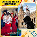 Miniatyrbilde 5 av 5: 4 stk. spanske kastanjetter tradisjonelle flamenco-kastanjetter håndperkusjon i tre musikkinstrument