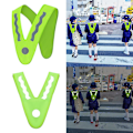 Miniatyrbild 2 av 5: Barnens Lysande Väst Hög Synlighet Kläder Reflektor V-formad Säkerhetsväst Gul För Barn Löpning Cykling Nattevägar