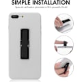 Miniatyrbilde 4 av 7: 4 mobiltelefonbraketter med fingerstropper, sklisikre elastiske mobiltelefonbraketter, egnet for smarttelefoner og små nettbrett (svart)