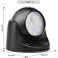 Miniatyrbild 3 av 5: Utomhusvägglampa med rörelsesensor | 1000 Lumen LED-belysning utomhus | Batteridriven sladdlös belysning 360° svängbar