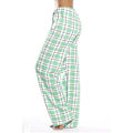 Pikkukuva 2 / 4: Naisten pyjamahousut taskuilla, pehmeät flanelliruudullinen pyjamahousut green M
