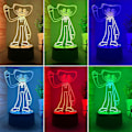 Miniatyrbillede 5 af 5: Hjem Dekoration 3d Poppy Playtime Led Natlampe Huggy Wuggy Lampe Gaver