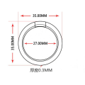 Miniatyrbilde 2 av 3: 2 stk Mobiltelefon Ringholder Stativ, 360 Graders Rotasjon Finger Ring Stativ Med Polert Metall Telefongrep For Magnetisk Bilfeste Kompatibel