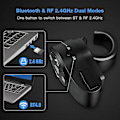 Miniatyrbilde 4 av 5: Bluetooth Trådløs Presenter, Rf 2.4ghz Presentasjonsklikker, Fingerring Fjernkontroll Powerpoint Slides Black