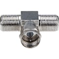 Miniatyrbillede 4 af 5: Koaksialkabelsplitter, Tv Splitter 2 Ind 1 Ud 2-pak F Type Rg6 Han Til 2 F Hun 3-vejs Kabelsplitter