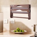Miniatyrbillede 5 af 5: Wrap Dispenser Bambus Aluminiumfolie og Bagepapir Opbevaring 3 in 1 brown