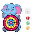 Miniatyrbilde 1 av 5: 1 Sett Tegneserie Klebrig Mål Ball Leker Dart Dartbrett Leketøy Klebrig Dart Ball Leketøy Klebrig Ball Leketøy Rask blue elephant model