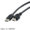 Miniatyrbillede 1 af 4: Usb Type-c Til Mini Usb Kabel Usb-c Han Til Mini-b Han Adapter Converter
