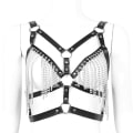 Miniatyrbillede 5 af 5: Sexet Kvinder imiteret læder Brystsele BH Body Chain Bælte Performance Kostume