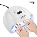 54W UV/LED Neglelampe med 10s/30s/60s/99s Timer Hvid White Vit