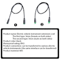 Miniatyrbillede 4 af 5: Elektrisk cykel Ebike 5-polet hun til hun display forlængerkabel connector til midtmotor BBS01