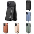 Läder Korthållare Magnetisk Plånboks Mobilskal iPhone 14 /14 Pro/14 Pro Max, iPhone 13 /13 Pro/13 Pro Max, iPhone 12 /12 Pro/12Pro Max, Svart