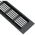Miniatyrbillede 4 af 5: 2-pak rektangulær aluminium dørventilationsrist 250x50 mm insektbeskyttelse til RV, garderobe, køkken osv. - Sort