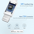 Pikkukuva 3 / 5: iPhone Nopea Latauskaapeli 3-pakkauksessa 2M USB-C - Lightning-kaapeli [MFi-sertifioitu] Uusi iPhone-kaapeli Yhteensopiva iPhone14 13 12 11 Pro Max X XS XR, iPad P