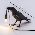 Miniatyrbillede 2 af 4: Fuglelampe Resin Krage Led Lys Soveværelse Væglampe Lampe Bord Stue Kunst Dekoration