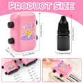 Miniatyrbillede 2 af 6: 2-i-1 Rulle Digital Undervisningsstempel Addition og Subtraktion Matematik Rullestempel, Matematikøvelser inden for 100, Genanvendelig (Pink)