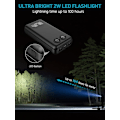 Miniatyrbilde 2 av 5: Solar Power Bank 30000mAh Lader: Bærbar Powerbank med 2 USB & LED Lommelykt Utendørs Camping for Telefoner og Nettbrett
