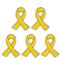 Miniatyrbillede 1 af 5: 5 Stykker Bånd Broche Nål Revers Nål Corsage Nål Legeringsmateriale Bånd Corsage Nål til Brystkræft og AIDS Bevidsthed Yellow