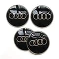 4-pack - Audi navkapslar / hjulnavsemblem - bil 69 svart