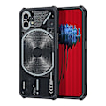 Miniatyrbillede 1 af 5: Gennemsigtigt sort telefontaske, der er kompatibelt med Nothing Phone 1