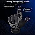 Miniatyrbillede 3 af 5: Comfyhands Vinter Varme Vindtætte Vandtætte Skridsikre Termiske Touch Screen Handsker Mænd Kvinder Black m
