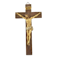 Pikkukuva 5 / 5: Hartsioinen ristiinnaulittu Jeesus Kristus jalustalla, ristifiguuri kodin kappelille