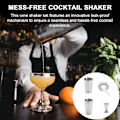 Miniatyrbillede 2 af 5: 1 Sæt Cocktail Shaker Sæt Fødevarekvalitet Rustfrit Stål Bartending Drikke Mixer med Målebæger og Filter Bartender Barværktøj