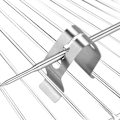 Miniatyrbillede 5 af 5: 4 stk. køkken rustfrit stål grilltermometer probeklemmer holder 3-huls klemmer