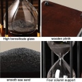 Miniatyrbilde 5 av 5: Timeglass, timeglass timer, 60 minutters timeglass, timeglass sand timer, svart tre timeglass, til hjemmet, spisestue