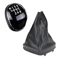 Miniatyrbilde 1 av 4: 6-trinns girspak i skinn med mansjett for Ford Mondeo Iv S-max C-max Transit Focus Mk3 Mk4 Kuga
