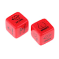 Miniatyrbilde 1 av 5: 2 stk. D6 Selvlysende Kjærlighetsspill Terninger for Ham eller Henne, Spicy Gave