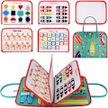 Miniatyrbild 1 av 6: Sysselsättningsbräda för småbarn, 20 i 1 Sysselsättningsbräda 5 Sidor Småbarnsleksaker Sinnesaktivitetsbräda för 1 till 5 år, Montessori-leksaker Småbarnsleksaker