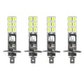 4 kpl H1 6000k Super White 80w LED-ajovalosarja Sumuvalot