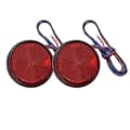 Tilhengerlys, runde refleks-LED-baklys for tilhenger, bremselys, LED-posisjonslys (rød, 2 stk)