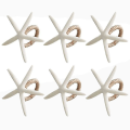 Miniatyrbillede 1 af 5: Servietringe Sæt Med 6, Søstjerne Servietring Til Søstjerne Servietter Til Borde, Bryllup, Fødselsdag, B