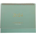 Miniatyrbild 2 av 8: 2023-2024 Bordskalender, Stående Bordskalender från Juli 2023 till December 2024, 7,5 x 6,4, Stående Bordskalender Grön