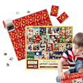 Miniatyrbilde 4 av 5: Adventskalender Puslespill 2024 - Juletelling Puslespill Adventskalender - 24 Dagers Juletelling Puslespillsett 1000 Brikker DIY Retro Puslespill Jul