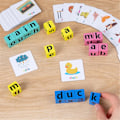 Miniatyrbillede 3 af 5: Træklodser Stavning Spil Legetøj Sæt Ordspil Matchende Spil Til Børn Tidlig Læring Legetøj Gaver