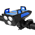 Miniatyrbillede 1 af 5: 4 i 1 LED Cykellys 4000Mah Cykel USB Genopladelig Vandafvisende Forlygte med Telefonholder 5 Tilstande Højttaler A