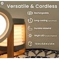 Miniatyrbillede 3 af 3: Trækkelig LED Berøringslampe Foldbar Teleskopisk Natlys Lanterne Bordlampe Red