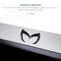 Pikkukuva 2 / 4: Musta Paha M Logo Tunnusmerkki Mazda Kaikkiin Automalleihin Takaluukun Tarra Nimikyltti Black