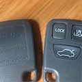 Miniatyrbillede 2 af 3: Bærbar erstatning 3 knappers fjernbetjenings nøgle fob etui skal cover til S40 V40 S70 C70 V70 XC70 XC90 (Sort)